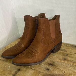 Carlos by Carlos Santana Montana brown Western‎ Boots cowgirl riding booties
